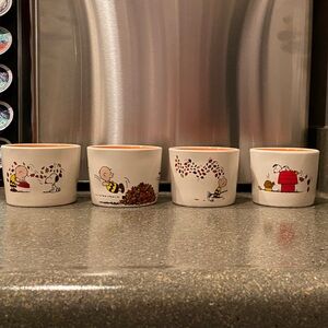 Rae Dunn Peanuts Character Ceramic Ramekins Set